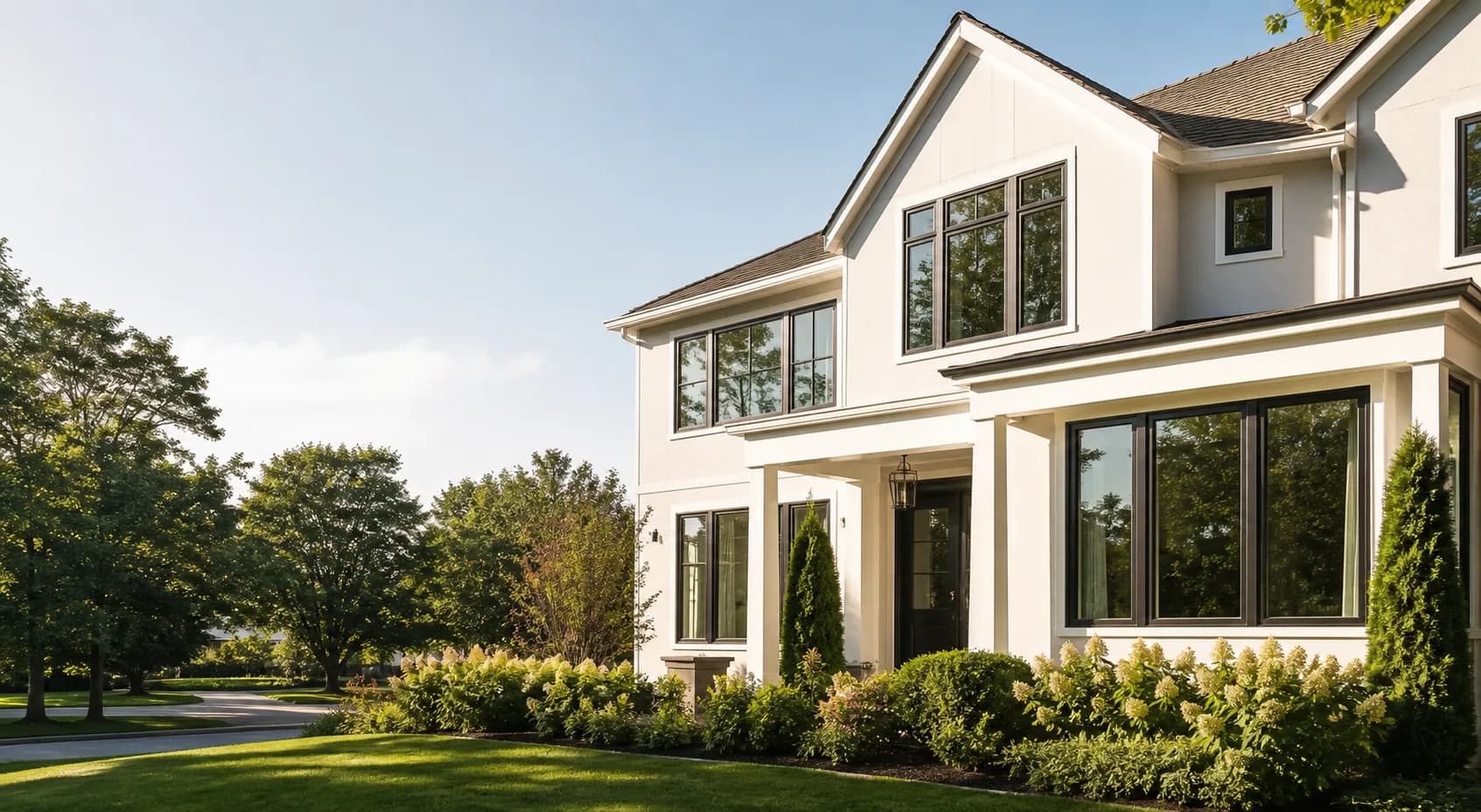 Commercial aluminum window project with repeated custom openings