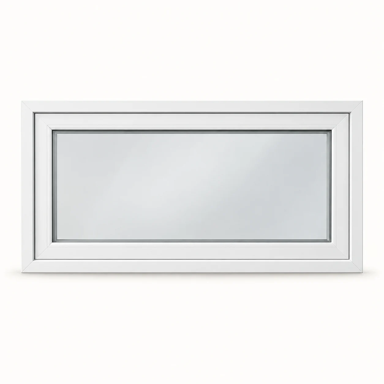 Product illustration: white aluminum, awning layout