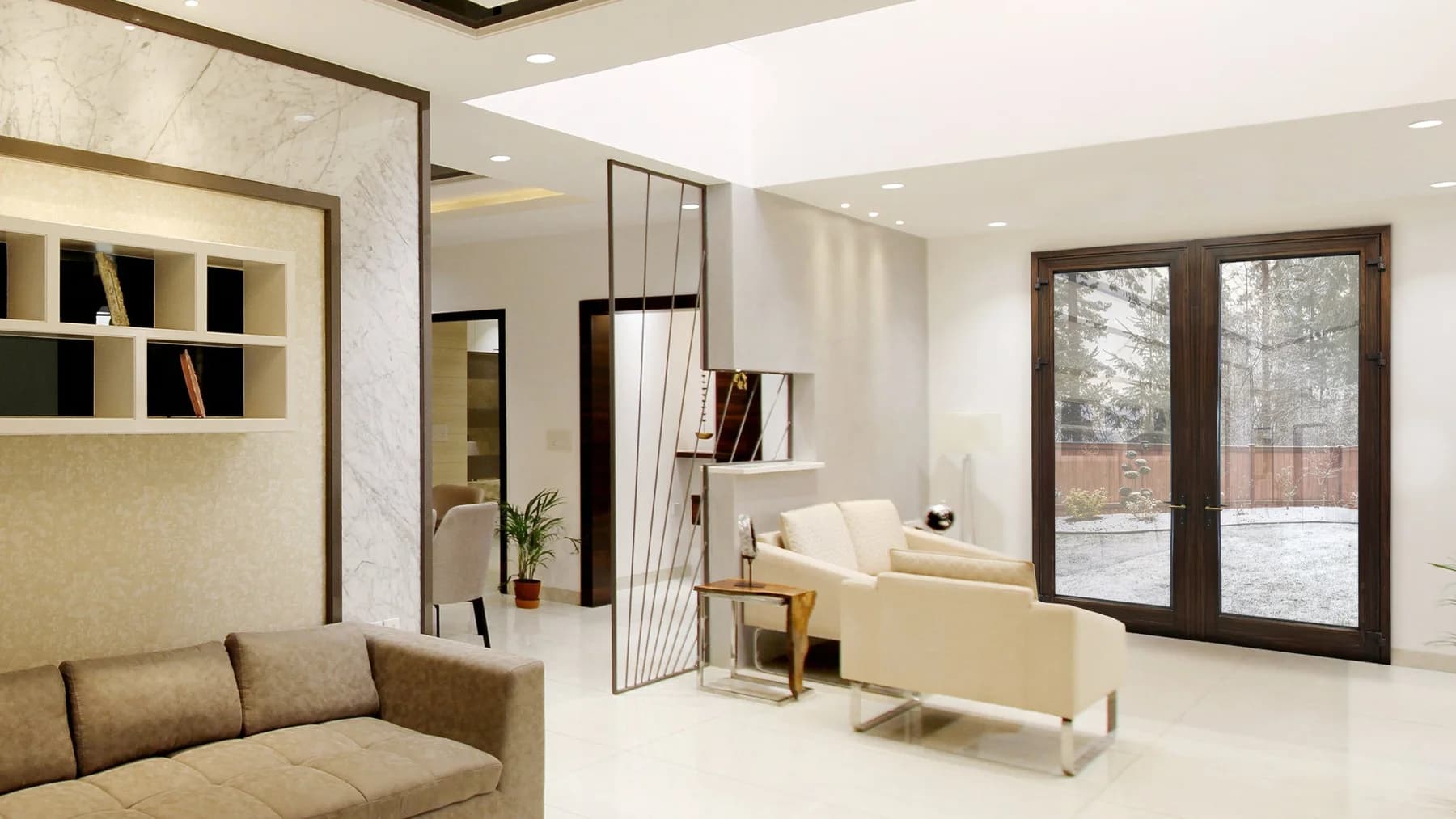 Wood Hinged Doors, Private Residence
