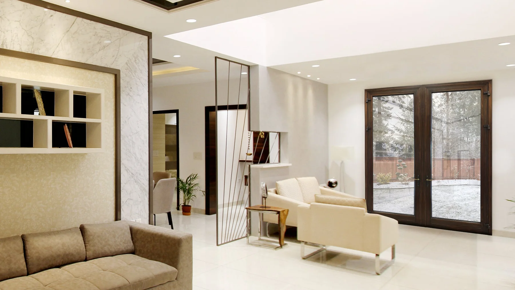 Wood Hinged Doors, Private Residence