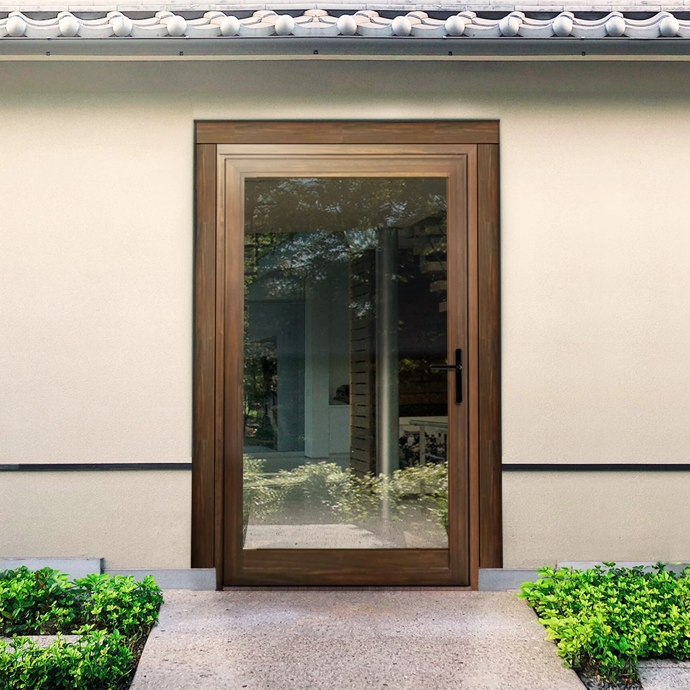 Wood Hinged Door, Private Residence