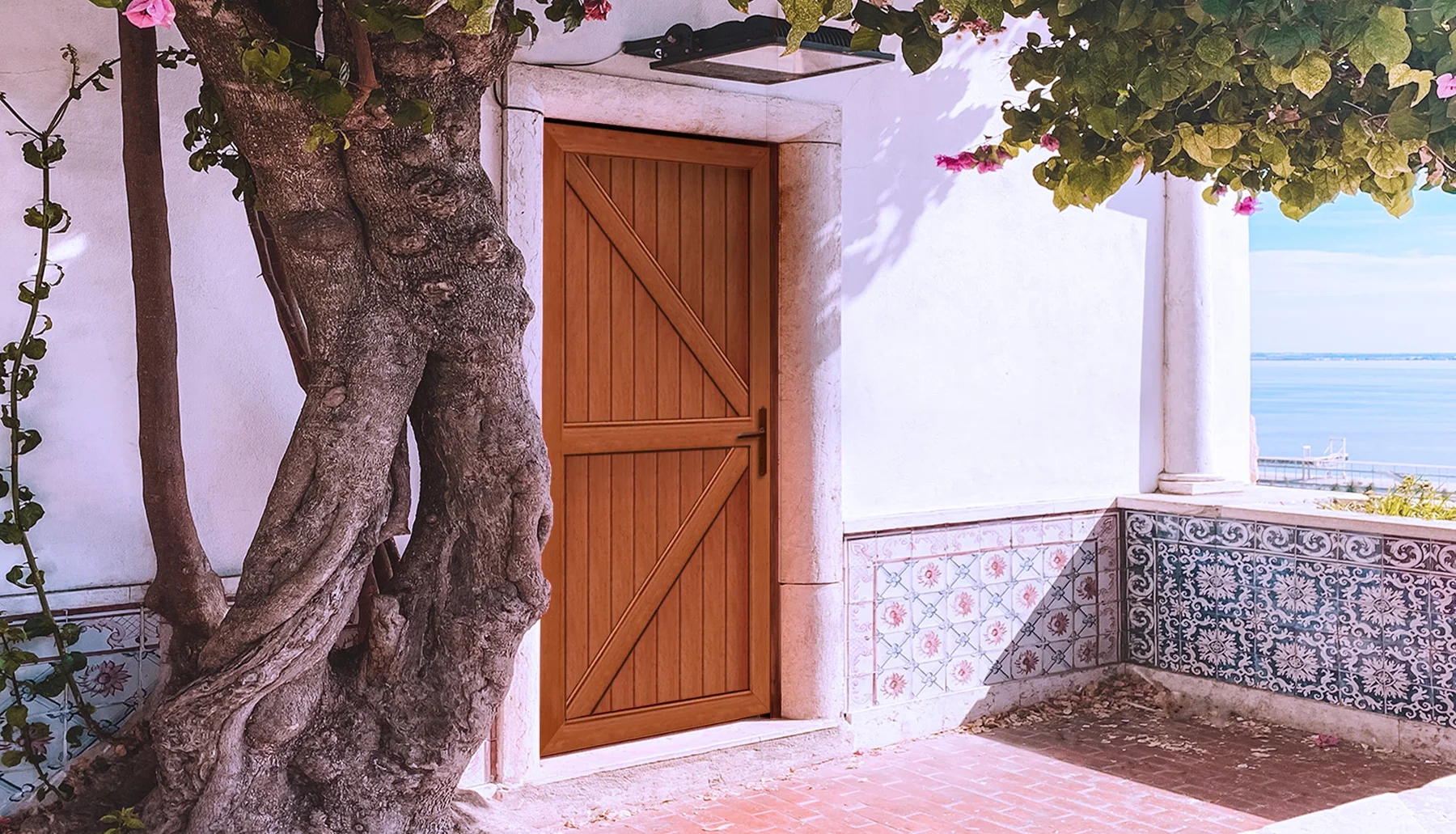 Wood Hinged Door, Private Residence
