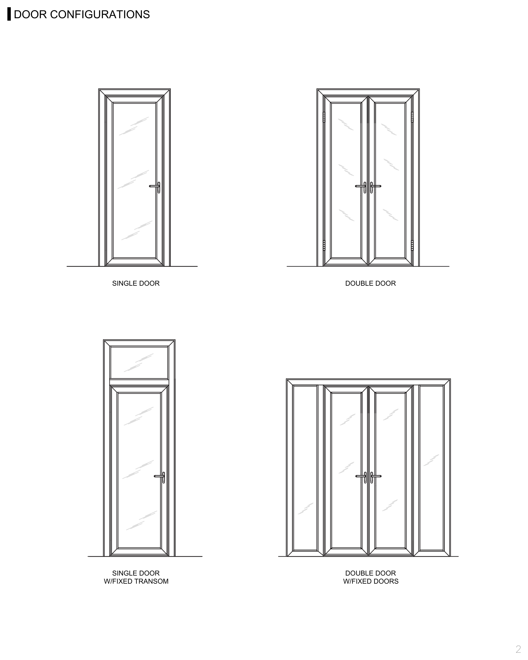 FDS.21 door configuration elevations