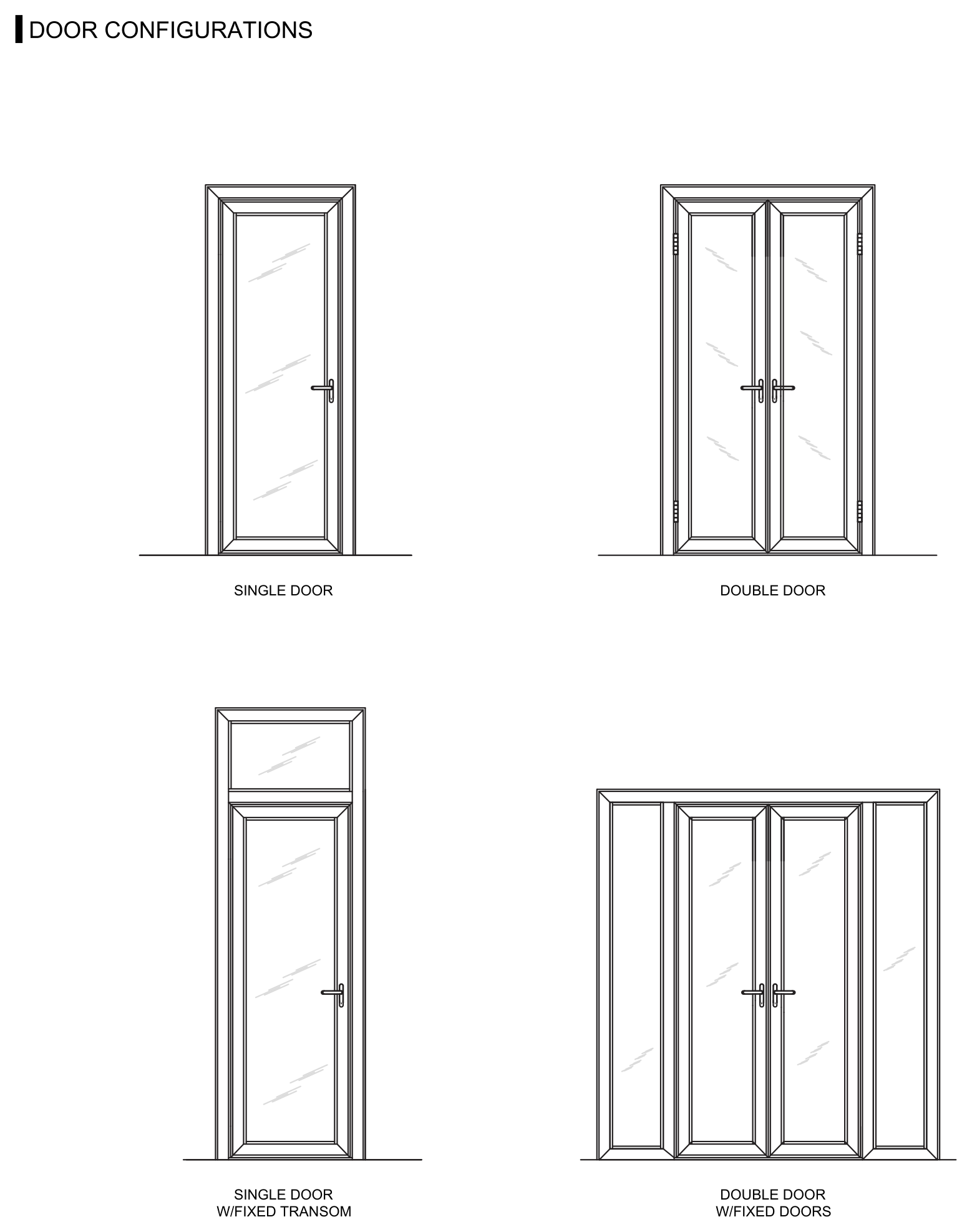 FDTS.68 door configuration elevations