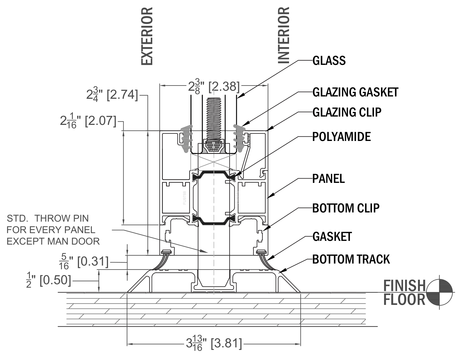 HTS.60 horizontal-sliding-wall surface-track detail