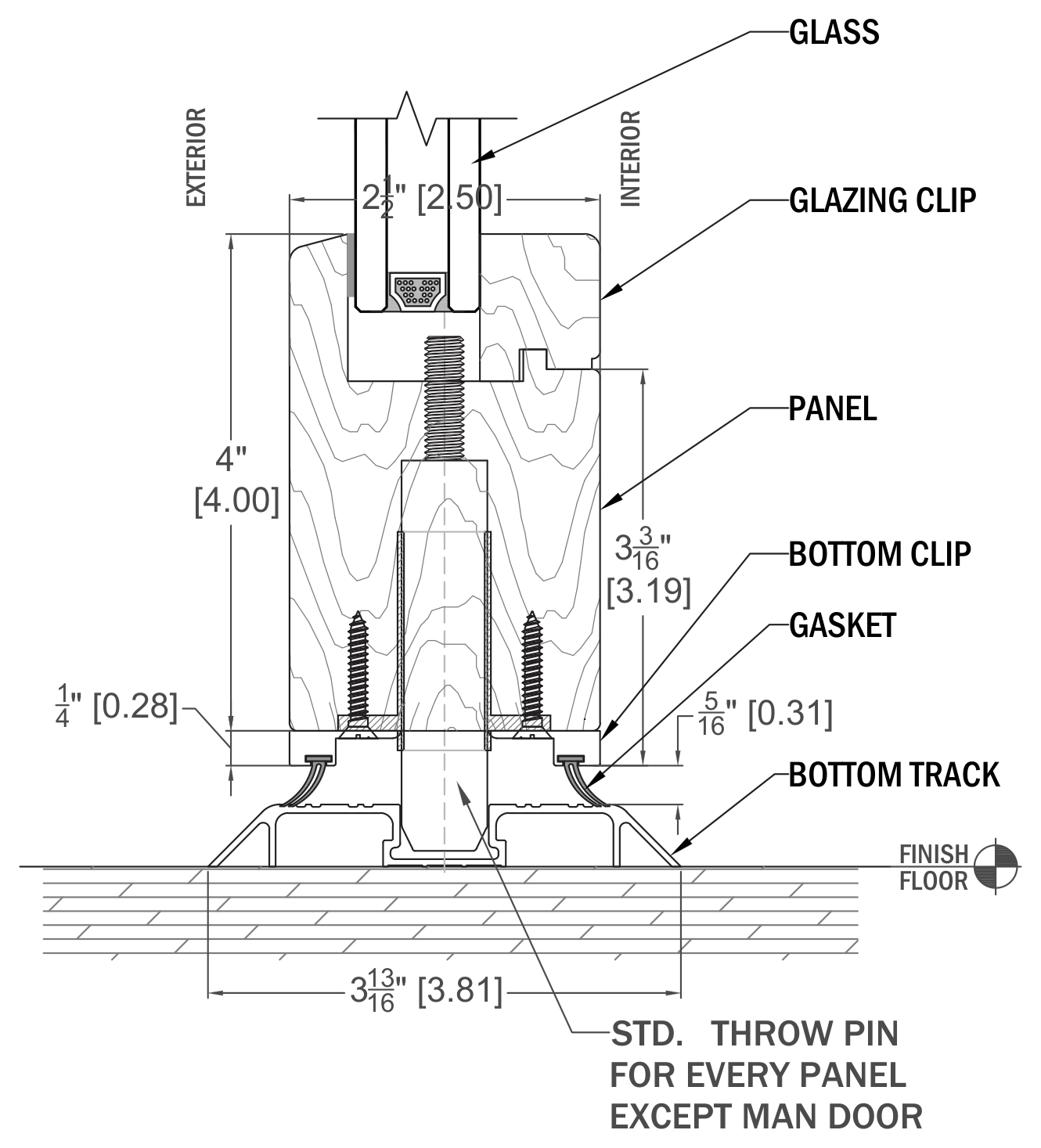 HWWS.66 horizontal-sliding-wall surface-track detail