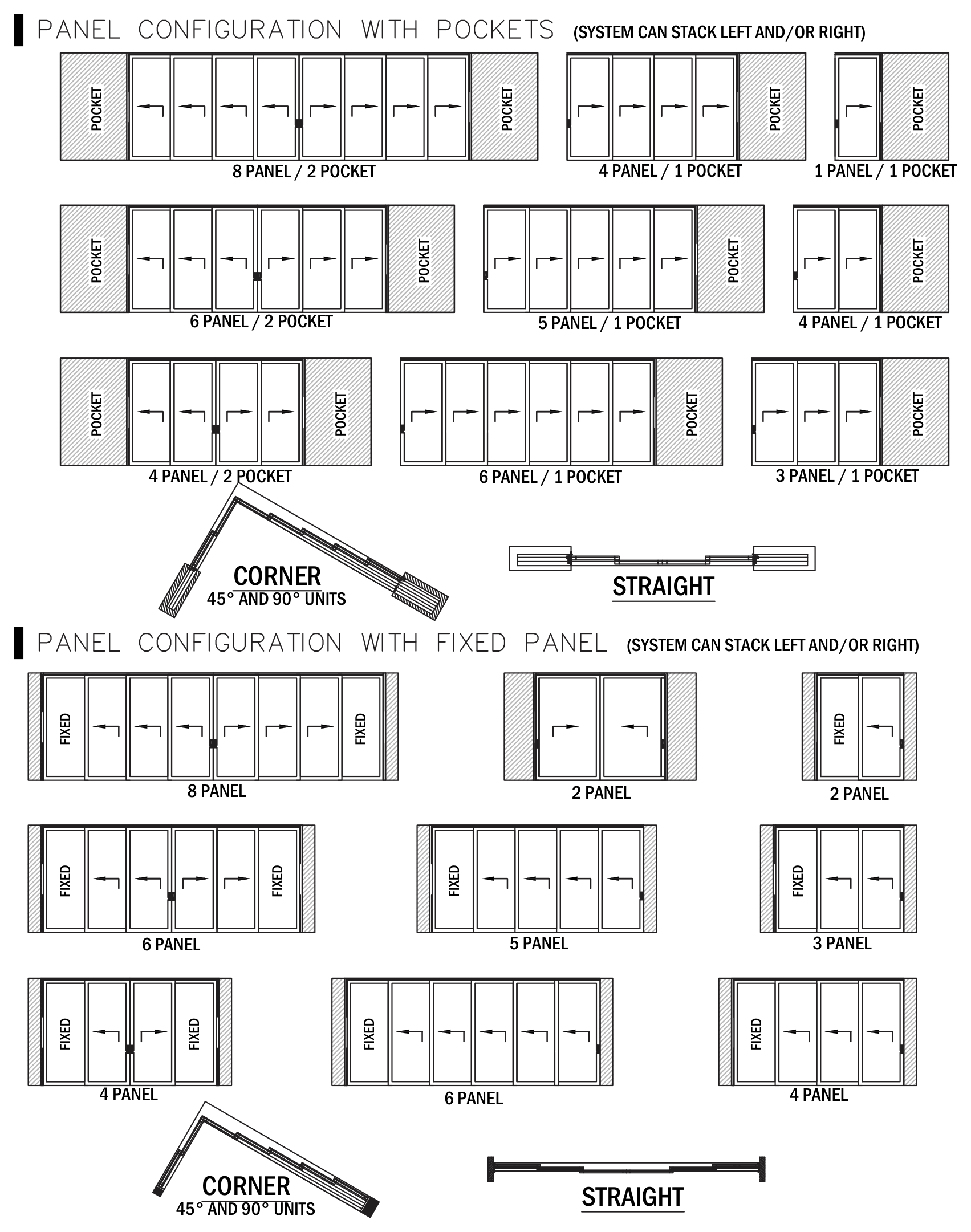 LTS.19 sliding-panel and pocket layouts