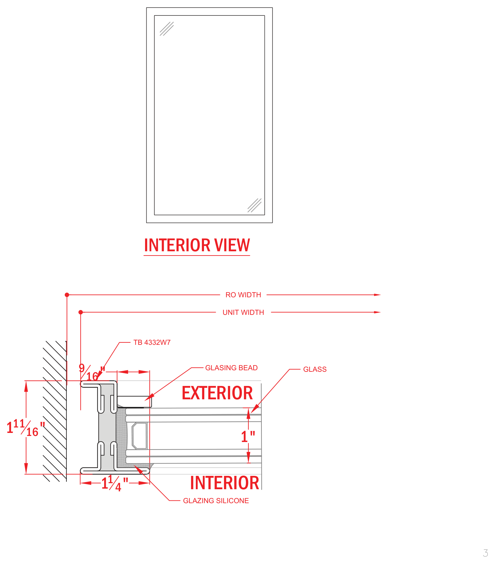 MT.50 fixed-window jamb detail