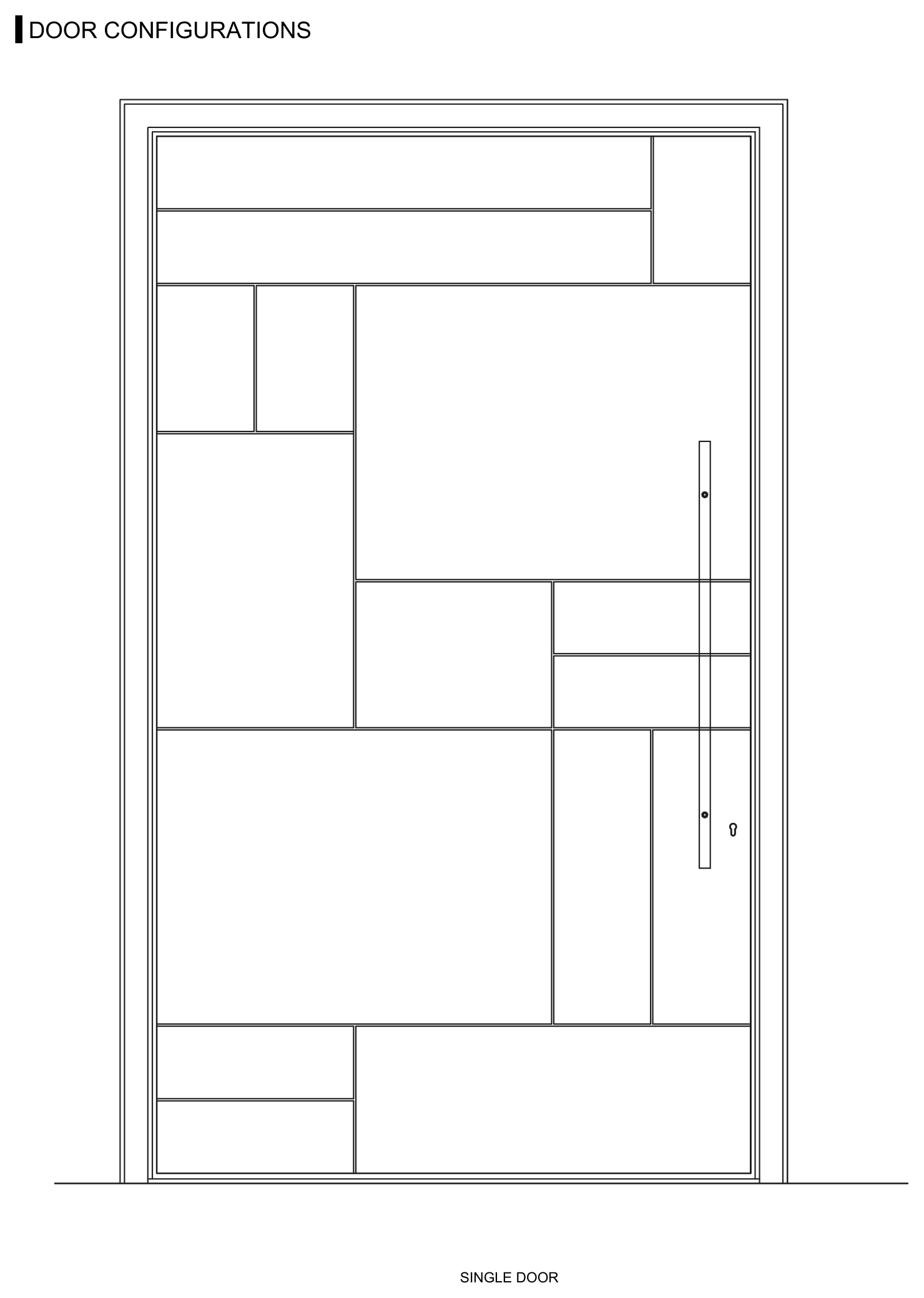 Voyage pivot-door elevation